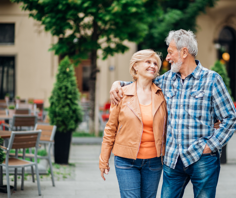 Happy Older Couple considers Marital Trust
