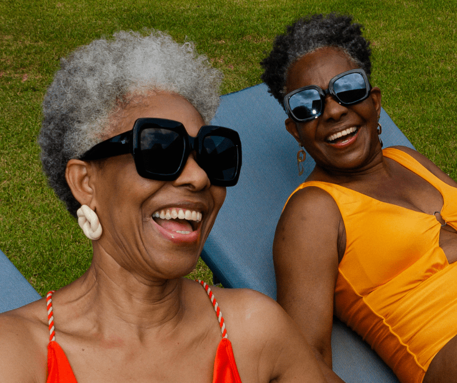 Older women enjoying the sunshine.